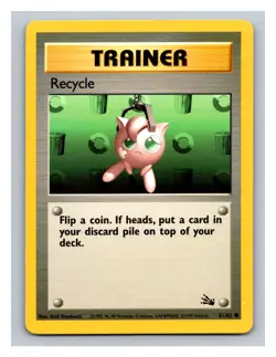 Recycle #61/62 Fossil Pokemon Trading Card TCG WOTC1999 - Image 1