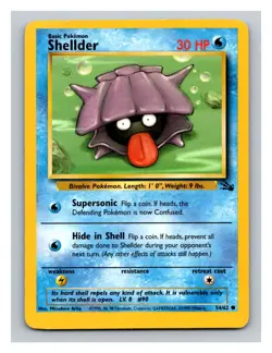 Shellder #54/62 Fossil Pokemon Trading Card TCG WOTC1999 - Image 1