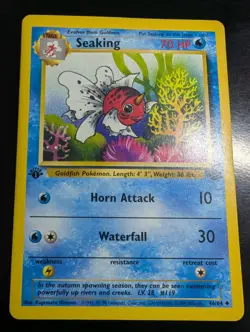 Seaking 46/64 - 1st Edition Jungle - Pokemon Card - Damage - Image 1