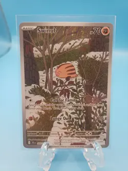 Pokemon Trading Card Swinub 165/159 Sv09: Journey Together Full Art Holo - Image 1