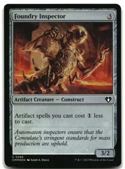 MTG Foundry Inspector Foil C Commander Masters 385 LP - Image 1