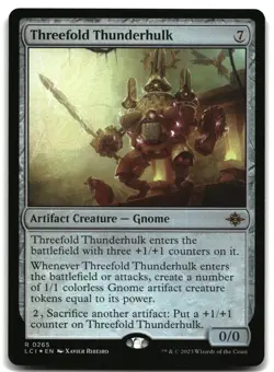 MTG Threefold Thunderhulk Foil R The Lost Caverns of Ixalan 265 LP - Image 1