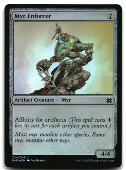 MTG Myr Enforcer Foil C Modern Masters 2015 224 LP - Image 1