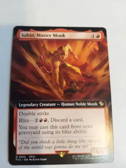 0154 Sabin, Master Monk Commander (Extended Art) Final Fantasy NM Card MTG FIN - Image 1