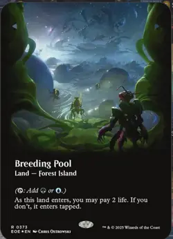 MTG Edge of Eternities Breeding Pool (Borderless) (Galaxy Foil) #373 Rare - Image 1