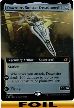 1x - Dawnsire, Sunstar Dreadnought - FOIL EXTENDED ART - Edge of Eternities MTG - Image 1