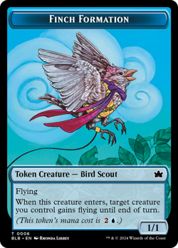 Finch Formation Token - 6 - Bloomburrow- Near Mint - MTG - Image 1