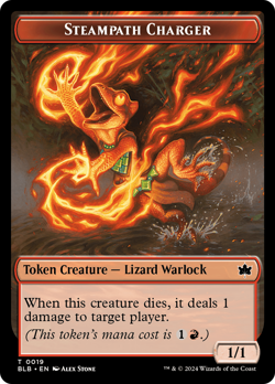 Steampath Charger Token - 19 - Bloomburrow- Near Mint - MTG - Image 1