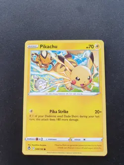SWSH12: Silver Tempest Pikachu #049/195 POKEMON Common - Image 1