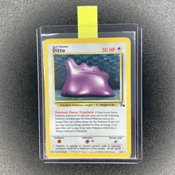 🔥 Ditto 3/62 🔥 Original Holo Rare Fossil Set Pokemon Card WOTC TCG 1999 - Image 2