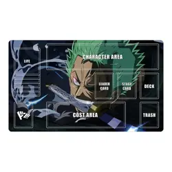One Piece Playmat With Zones OPCG TCG Card Game Zoro PlayMat 2mm 60X35cm - Image 1