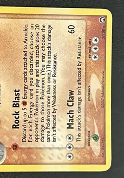 Pokemon TCG Armaldo EX Power Keepers Holo Rare Card 3/108 - Image 3