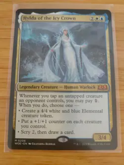 MTG Hylda of the Icy Crown 0206 Wilds of Eldraine M/NM Free UK P&P - Image 1