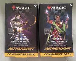 MTG Magic Aetherdrift Commander Decks - Eternal Might & Living Energy NEW - Image 1