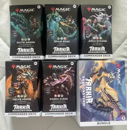 MTG Magic Tarkir: Dragonstorm Commander Deck Set of 5 + bonus Bundle - Image 1