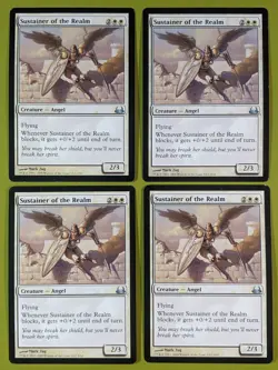 Sustainer of the Realm x4 Divine vs. Demonic 4x Playset Magic the Gathering MTG - Image 1