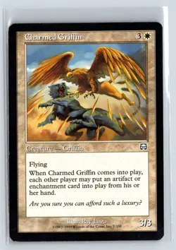 (3X) Charmed Griffin - Mercadian Masques - MTG Magic the Gathering Card - Image 1