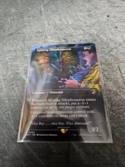 Magic the gathering MTG Spitting Dilophosaurus (Borderless) - Image 1