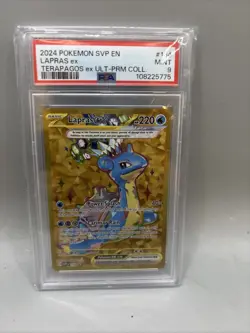 Pokemon Card - Lapras EX 164 Scarlet & Violet Black Star Promo Full Art NM - Image 1