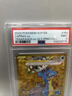 Pokemon Card - Lapras EX 164 Scarlet & Violet Black Star Promo Full Art NM - Image 2