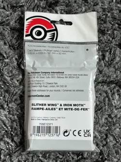 Pokemon Center Slither Wing & Iron Moth Trading Card Sleeves - 65 Pack! NEW! - Image 2