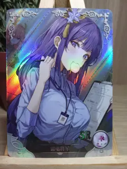 Raiden Shogun Genshin Impact Ns-10 Sr 11 Waifu Goddess Story Fan Art Anime Card - Image 1
