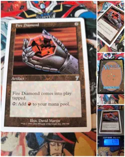 MTG Fire Diamond 🇬🇧 Nm Magic the Gathering 7th Edition 2001 OG Card - Image 1