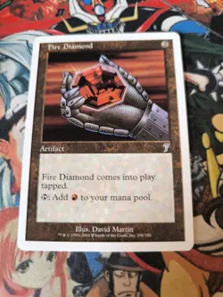MTG Fire Diamond 🇬🇧 Nm Magic the Gathering 7th Edition 2001 OG Card - Image 2