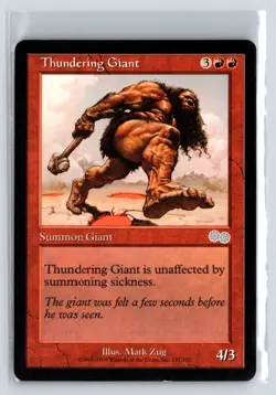 (3X) Thundering Giant Urza's Saga Uncommon - MTG Magic the Gathering Card - Image 1