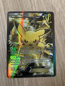 Pikachu EX (XY124) Red & Blue Collection Promo Standard Size Pokemon Card - Image 2