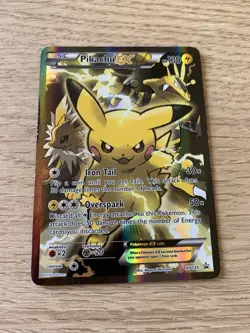 Pikachu EX (XY124) Red & Blue Collection Promo Standard Size Pokemon Card - Image 2