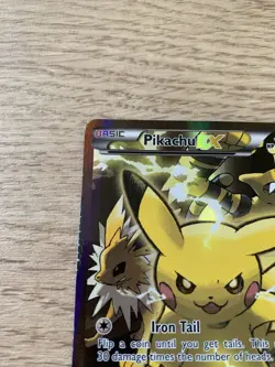 Pikachu EX (XY124) Red & Blue Collection Promo Standard Size Pokemon Card - Image 3
