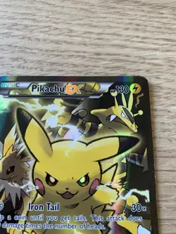 Pikachu EX (XY124) Red & Blue Collection Promo Standard Size Pokemon Card - Image 4