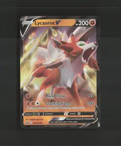 Lycanroc V SWSH199 Sword & Shield Black Star Promo Holo Pokemon Card NM - Image 1
