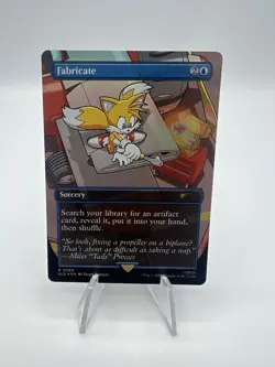 MTG Secret Lair Sonic The Hedgehog Chasing Adventure Fabricate Foil - Image 1