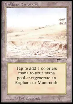 MTG English Elephant Graveyard NM Normal Arabian Nights - Image 1
