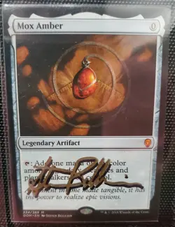MTG MOX AMBER SHADOW SIGNED BY ARTIST - Image 1