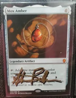 MTG MOX AMBER SHADOW SIGNED BY ARTIST - Image 1