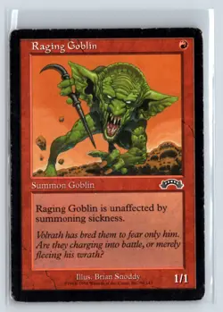 (3X) Raging Goblin Exodus Common - MTG Magic the Gathering Card - Image 3