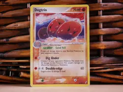 Pokemon DUGTRIO 5/100 HOLO RARE SWIRL | D Damaged | EX Crystal Guardians | 2006 - Image 1