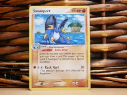 Pokemon SWAMPERT 27/100 HOLO RARE | MP Played | EX Crystal Guardians | 2006 - Image 1