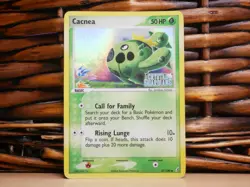 Pokemon CACNEA 47/100 REVERSE HOLO | MP Played | EX Crystal Guardians | 2006 - Image 1
