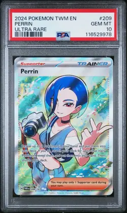2024 Pokemon Scarlet & Violet Twilight Masquerade Perrin #209/167 PSA 10 - Image 1