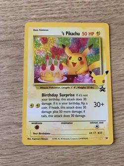 Pokemon Pikachu TCG Birthday Card 24/53 SWSH Celebrations Collection - Image 2