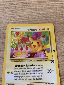 Pokemon Pikachu TCG Birthday Card 24/53 SWSH Celebrations Collection - Image 5