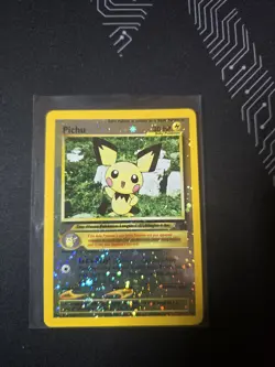 Pokemon Pichu Reverse Holo Black Star Promo Card 35 WOTC, LP - Image 1