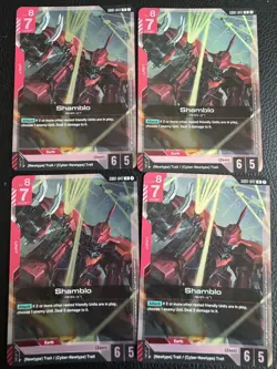 GD01-047 SHAMBLO R GUNDAM CARD GAME OP CARD Red Deck x 4 Playset - Image 1