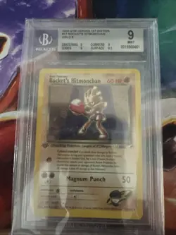 Rockets Hitmonchan Gym Heroes Trading Card 11/132 Mini Swirl - Image 1