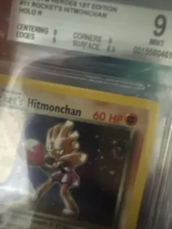 Rockets Hitmonchan Gym Heroes Trading Card 11/132 Mini Swirl - Image 3