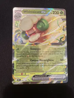 POKEMON CARD WHIMSICOTT EX 005/086 FUOCO BIANCO ITALIANA NM - Image 1